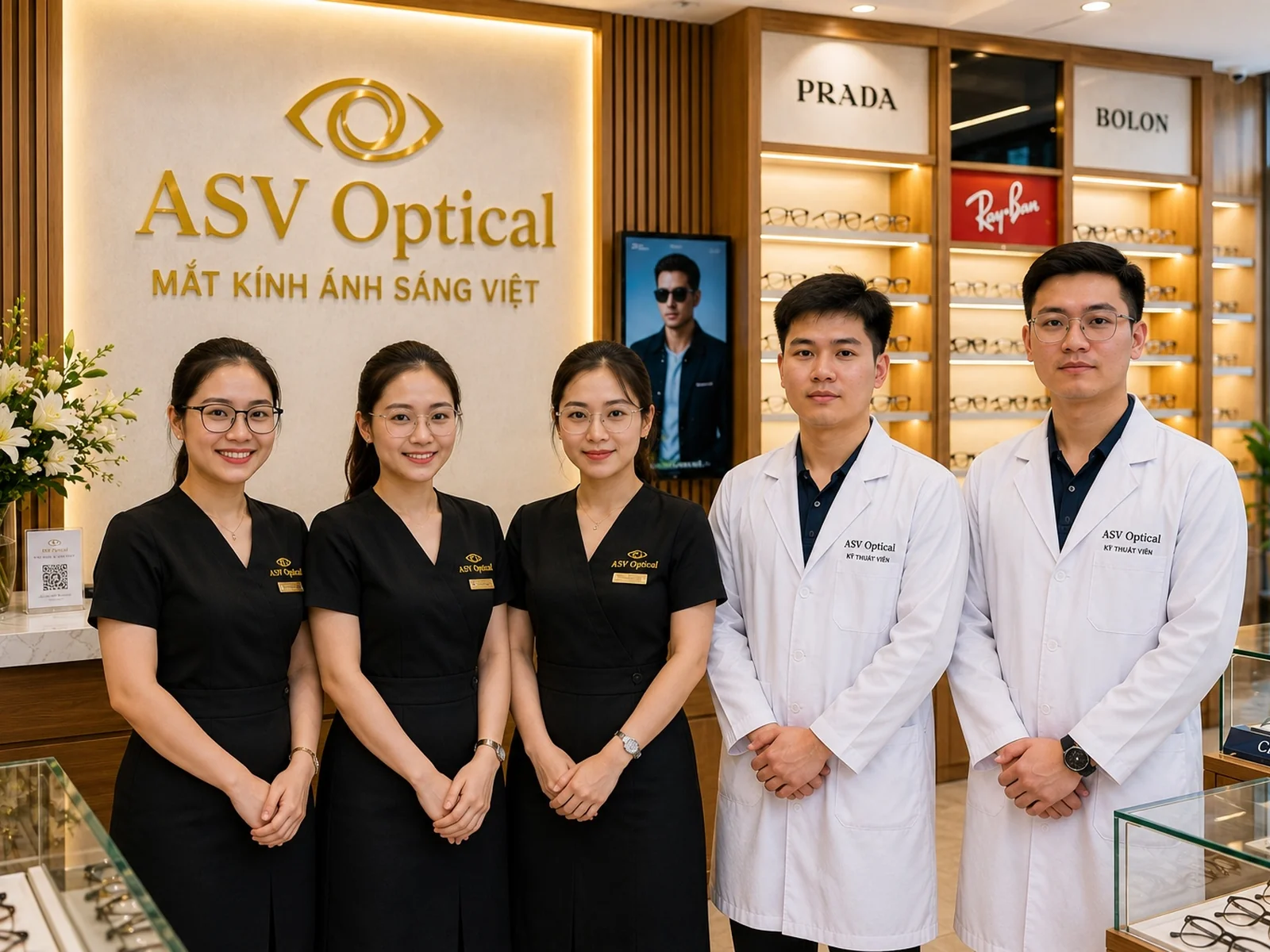 Đội ngũ tư vấn và kỹ thuật tại ASV Optical