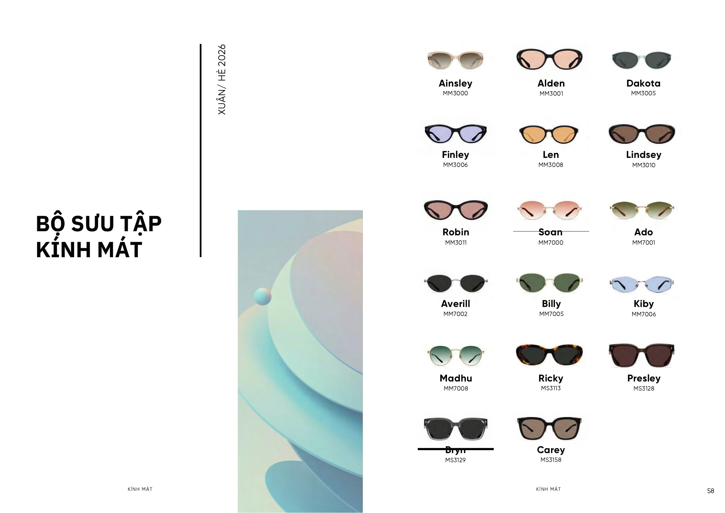 Trang catalogue Molsion SS26 số 59 — gọng kính Xuân/Hè 2026 tại Mắt Kính Ánh Sáng Việt